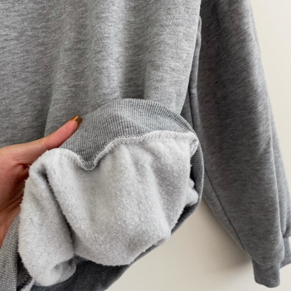 Gray Turtle Neck Oversized Sweatshirt - image 3